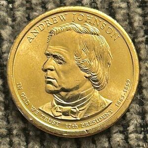 2007 Andrew Johnson Presidential $1 Dollar Coin Uncirculated w/ Edge Lettering